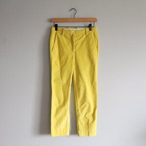 Babaton Aritzia Women's Sz 0 Yellow Atelier Straight Leg Casual Trouser Pants‎